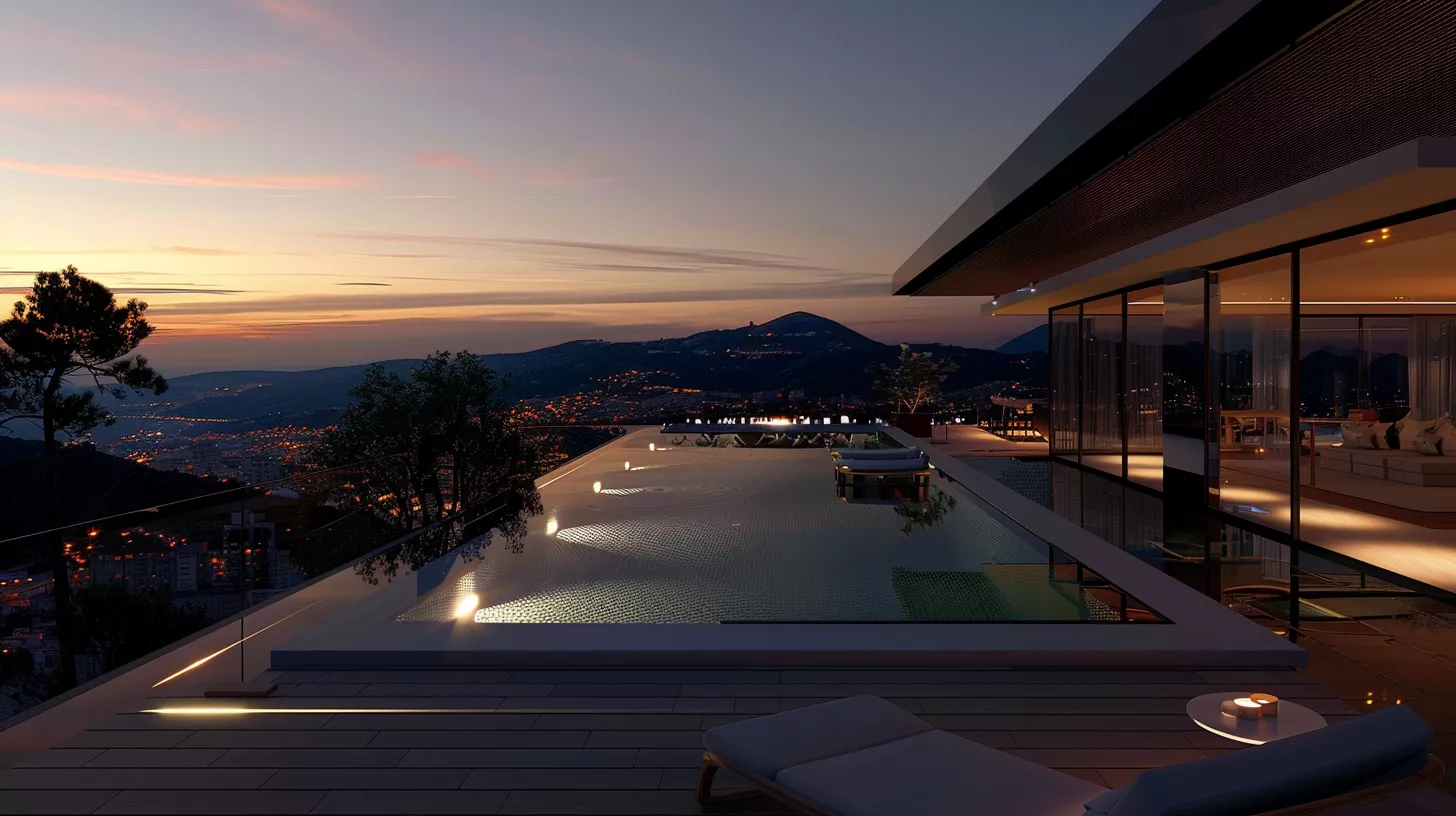 An infinity pool on the roof of a luxury hotel with stunning views and a world-class relaxation touch. An infinity pool on the roof of a luxury hotel with stunning views and a world-class relaxation touch.